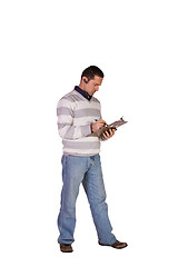 Image showing Casual Businessman With a Clipboard