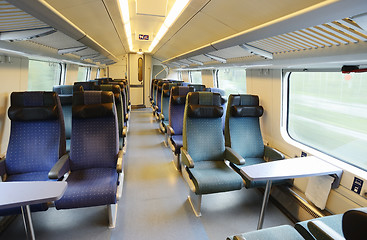 Image showing interior of an empty train car