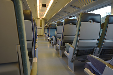 Image showing interior of an empty train car