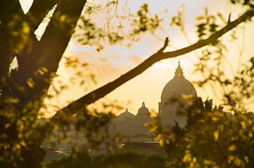Image showing Rome at sunset, Italy