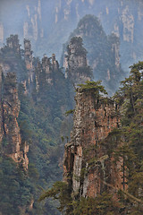 Image showing Beautiful Son of Heaven Mountain Tianzishan in China Hunan Provi