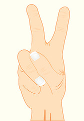 Image showing Gesture two fingers