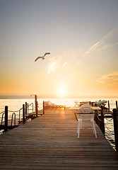 Image showing Pier stretching into the sea