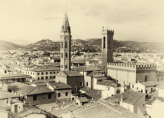 Image showing Florence Cityscape sepia