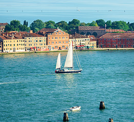 Image showing Sailboat in Venice