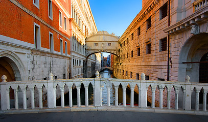 Image showing Bridge of Sighs in Venice