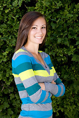 Image showing Teenager with her arms crossed