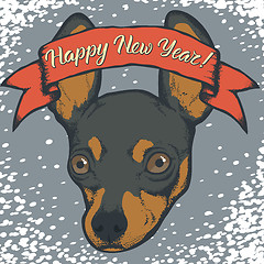 Image showing Year of the dog vector concept