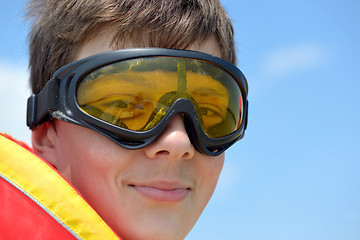 Image showing teen boy with  goggles