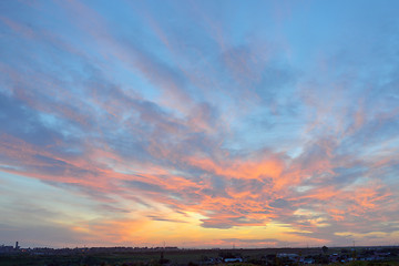 Image showing Colorful sky texture at sunset