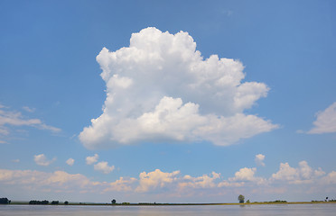 Image showing Cloud on blue sky