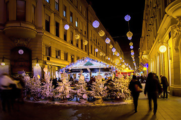 Image showing Christmas lights as part of Advent in Zagreb