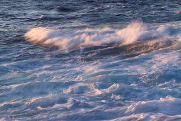 Image showing Windy blue sea