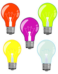 Image showing Colour light bulbs