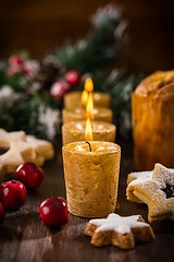 Image showing Christmas candles