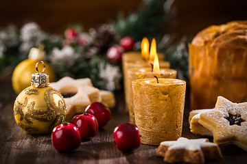 Image showing Christmas candles