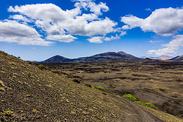 Image showing Beautiful colors in the volcanic landscape of Lanzarote.