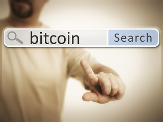 Image showing web search after bitcoin