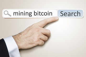 Image showing web search for mining bitcoin
