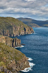 Image showing Rugged coastline cliffs