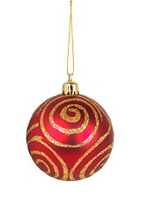 Image showing Christmas bauble on white