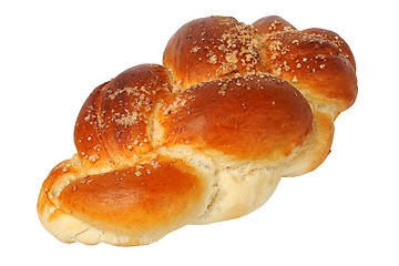 Image showing Challah bun on white