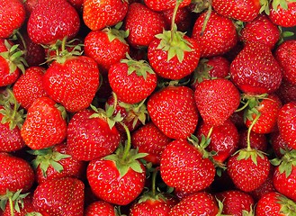 Image showing Fresh strawberries background