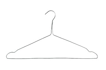 Image showing Wire coat hanger