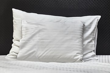 Image showing Hotel bed closeup