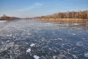 Image showing Frozen lake surface