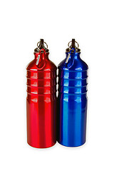 Image showing Aluminum beverage bottles