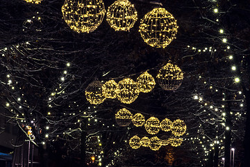 Image showing Illuminated Streets on Christmas