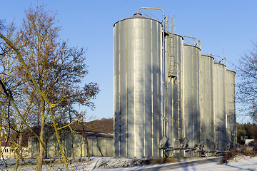 Image showing Steel Industrial Silo 