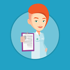 Image showing Doctor with clipboard vector illustration.