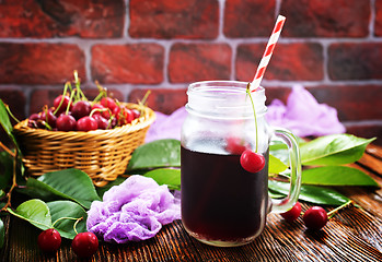 Image showing cherry and juice