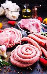 Image showing meat and sausages