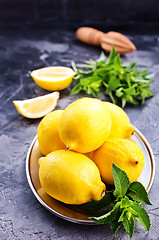 Image showing lemons with mint