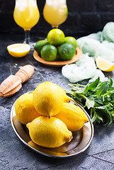 Image showing lemons with mint