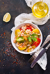 Image showing salad with shrimps