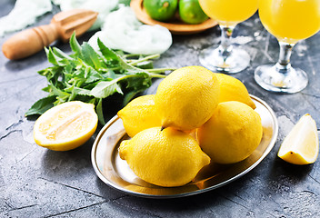 Image showing lemons with mint