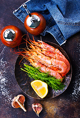 Image showing boiled shrimps