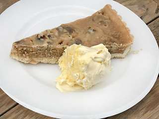 Image showing Butterscotch and Walnut Shortbread Dessert