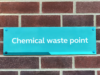 Image showing Chemical Waste Point Sign