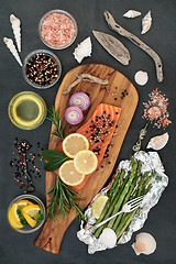 Image showing Healthy Heart Food with Salmon