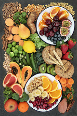 Image showing Healthy High Fiber Dietary Food Selection