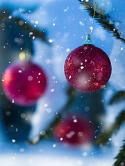 Image showing christmas tree ball decoration