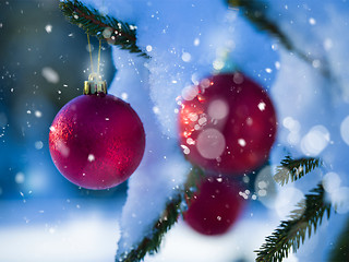 Image showing christmas tree ball decoration