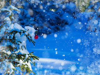 Image showing christmas tree ball decoration