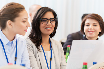 Image showing businesswomen at international business conference