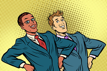 Image showing two businessmen multiracial group